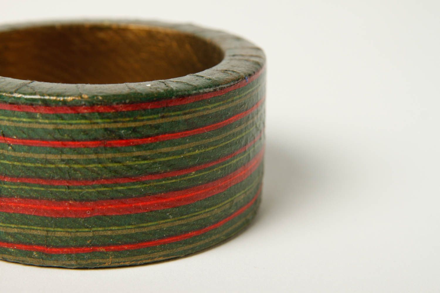 Brazalete artesanal a rayas regalo perzonalizado pulsera de madera original foto 6