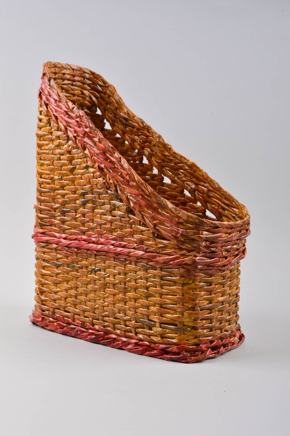 Decorative handmade designer paper holder basket shaped rolled paper home decor photo 4