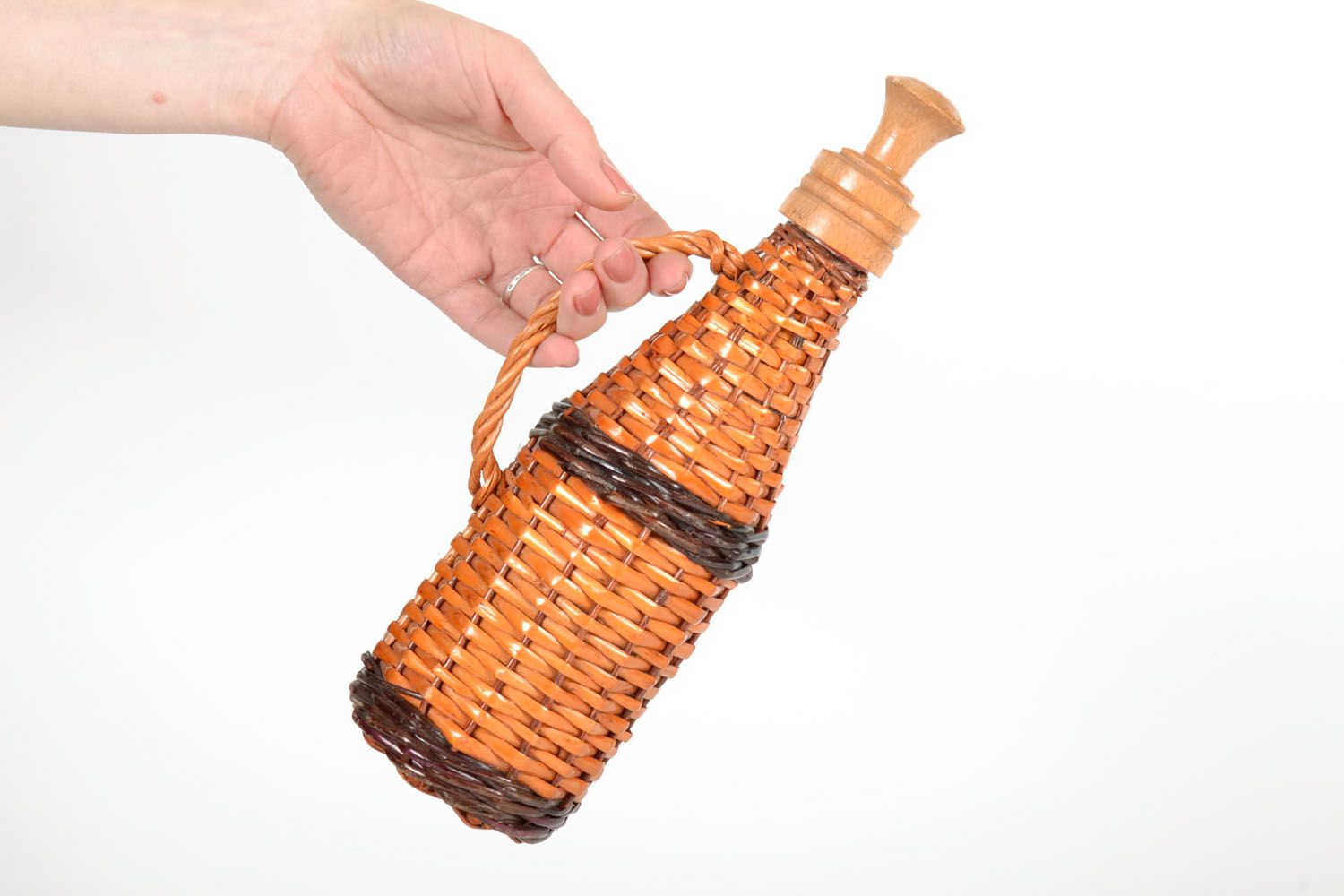 Bottle with wooden cork photo 5