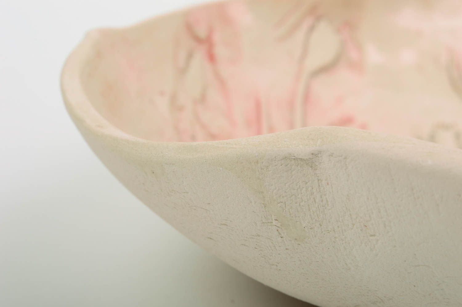 Beautiful handmade round ceramic plate designer clay plate pottery works photo 5