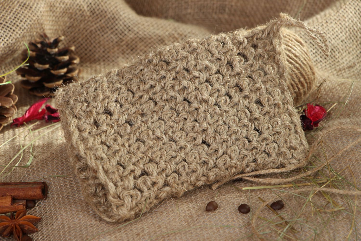 Hand crochet body scrubber  photo 5
