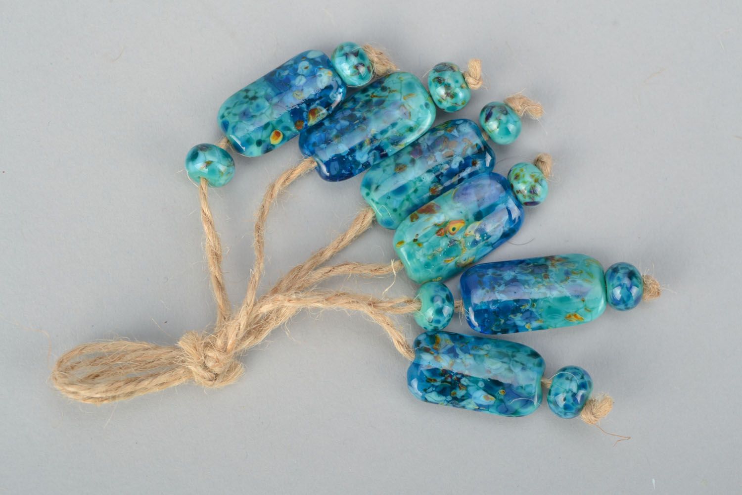 Beautiful beads made of glass photo 1