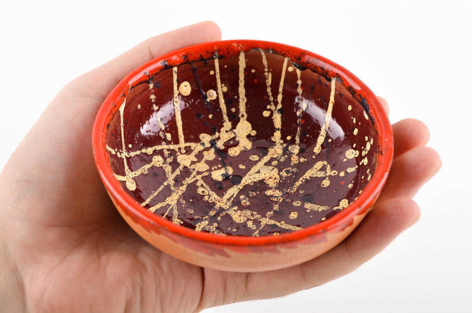 Dulcero de cerámica artesanal bonito plato hondo de arcilla menaje de cocina foto 5