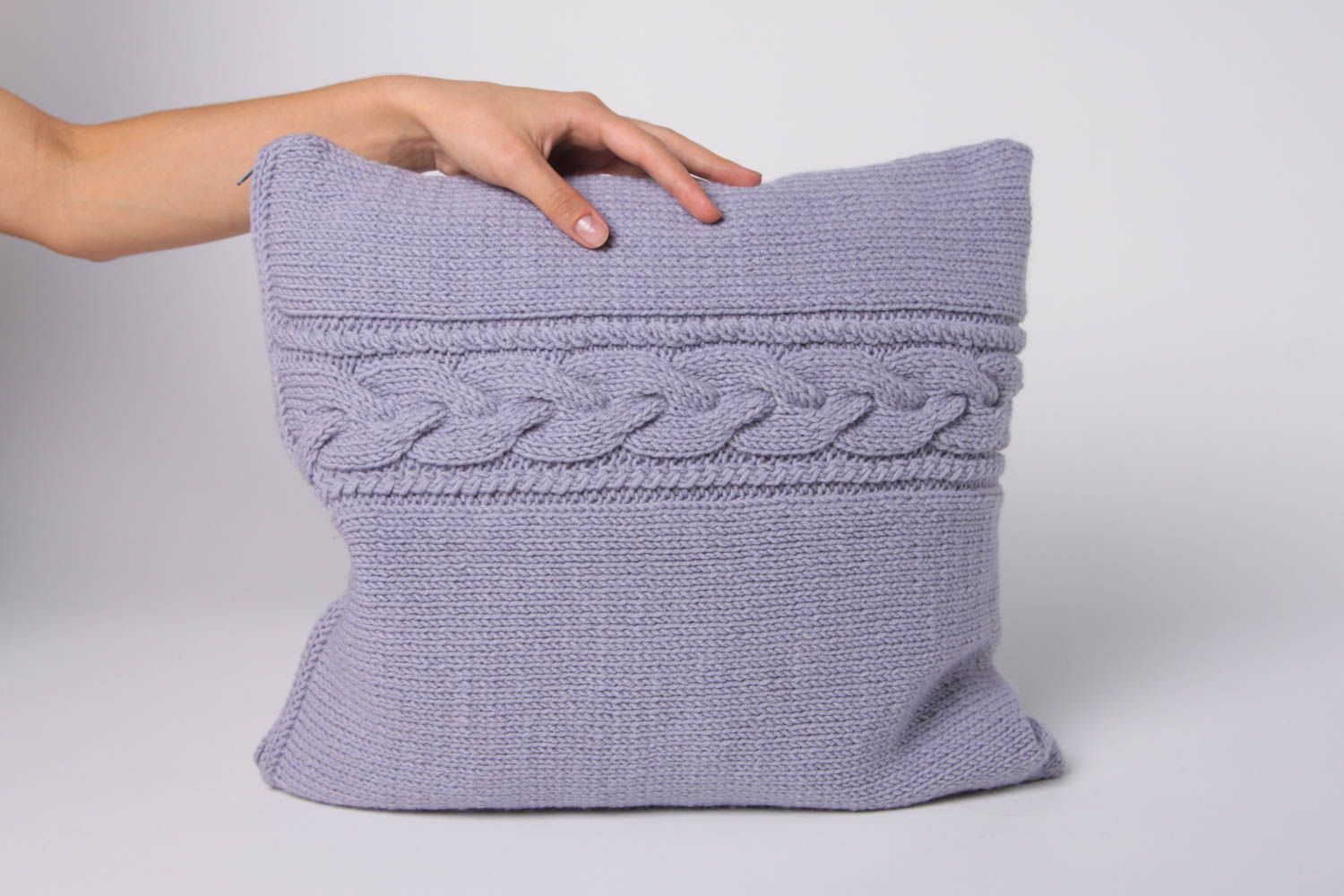 Подушка спицами ручной работы подушка на диван декоративная подушка красивая фото 2