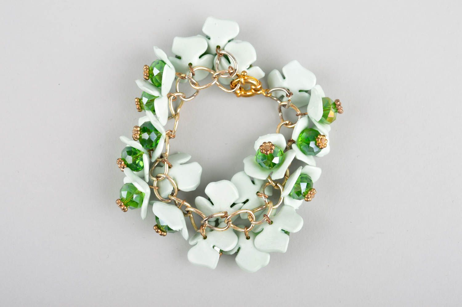 Fashionable wrist bracelet handmade crystal bijouterie accessory for women photo 2