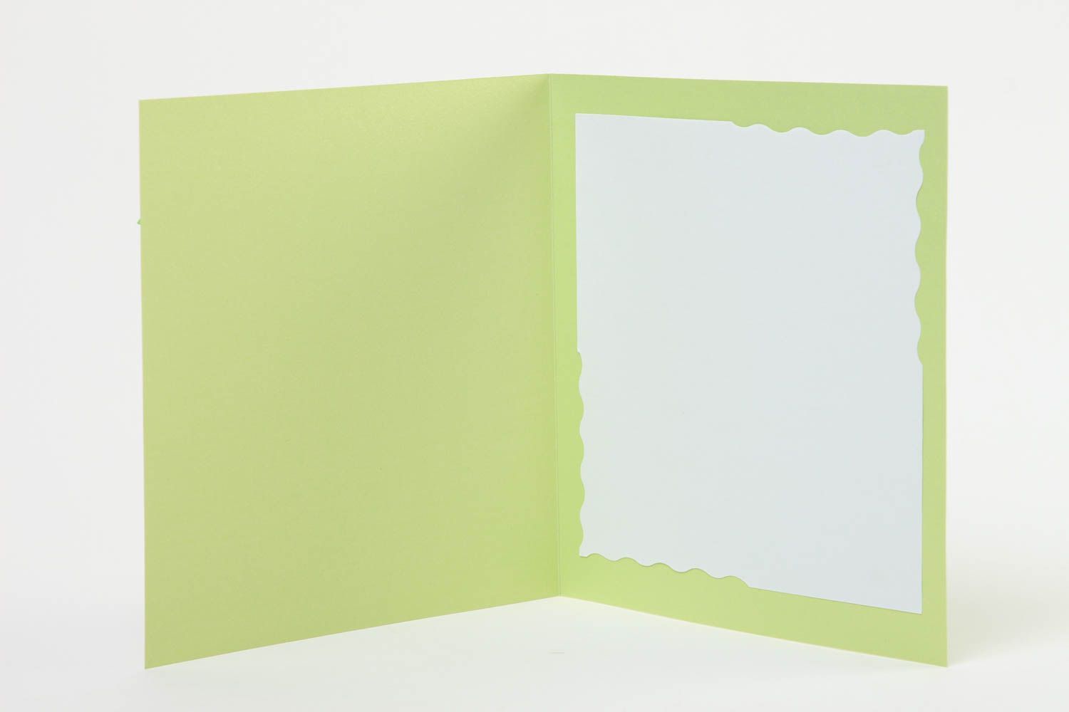 Tarjeta de felicitación verde con flores postal hecha a mano regalo original foto 3