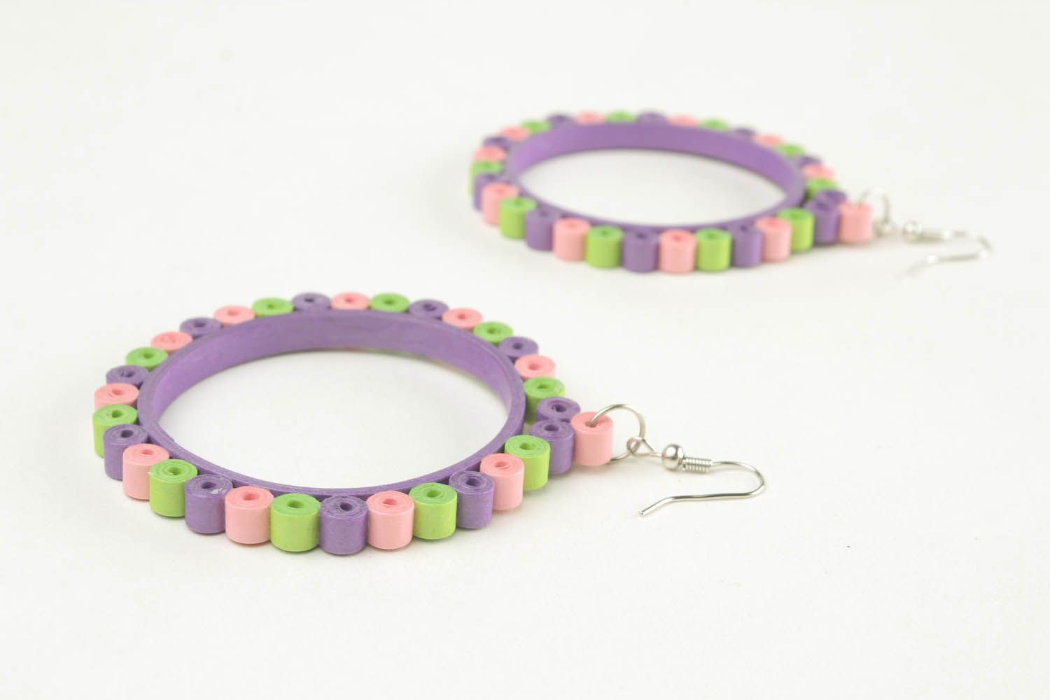 Quilling paper earrings photo 3
