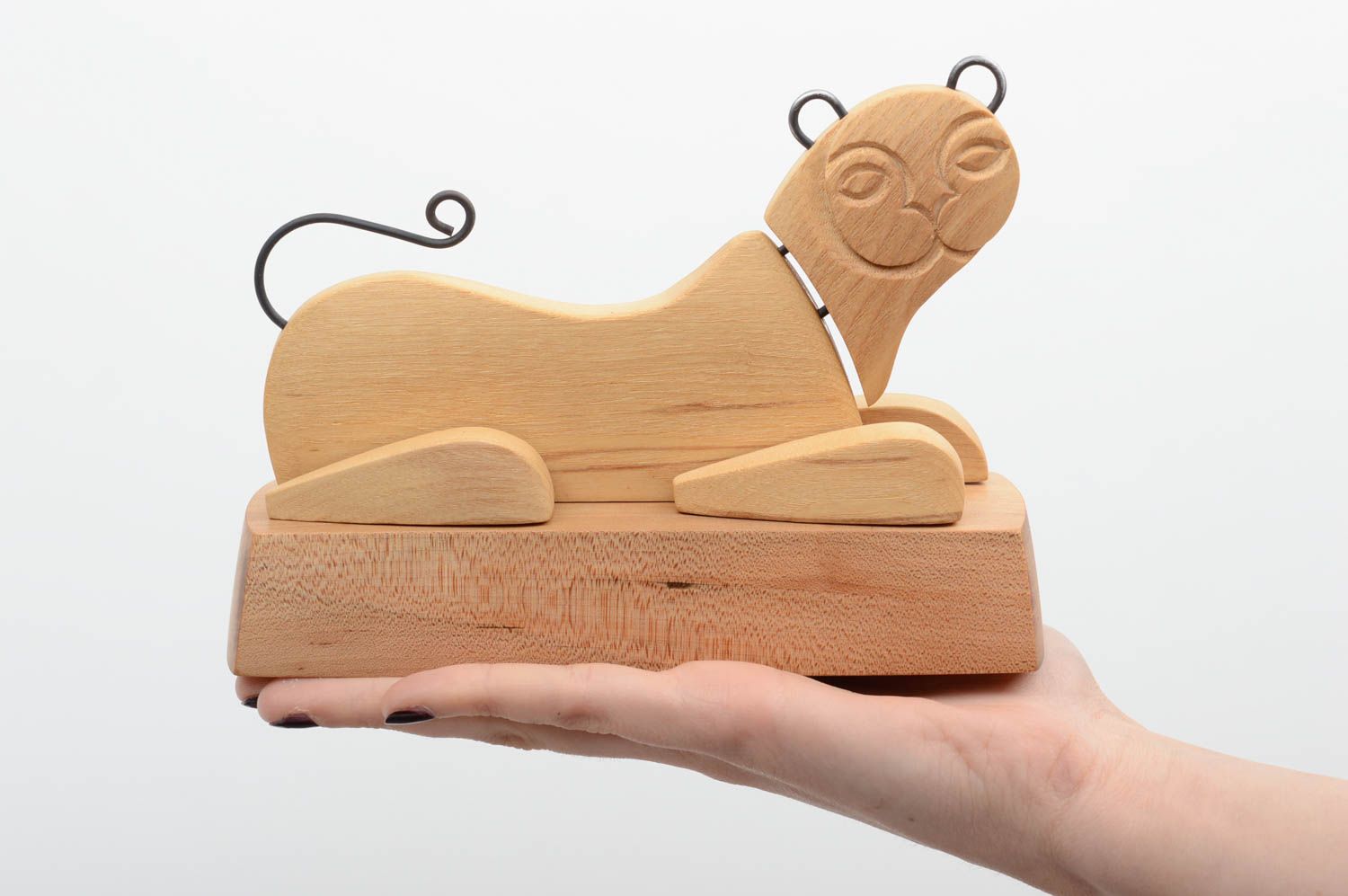 Handmade wood sculpture wooden gifts animal figurines souvenir ideas home decor photo 5