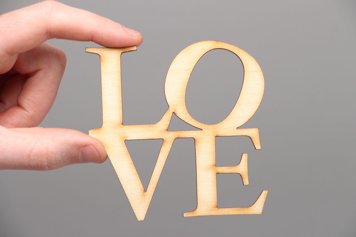 Plywood craft blank lettering Love photo 3
