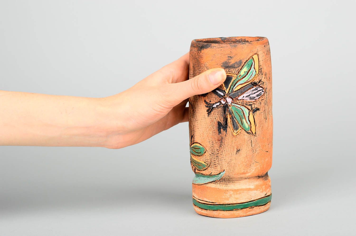 Керамическая ваза ручной работы декор для дома керамическая ваза для цветов фото 2