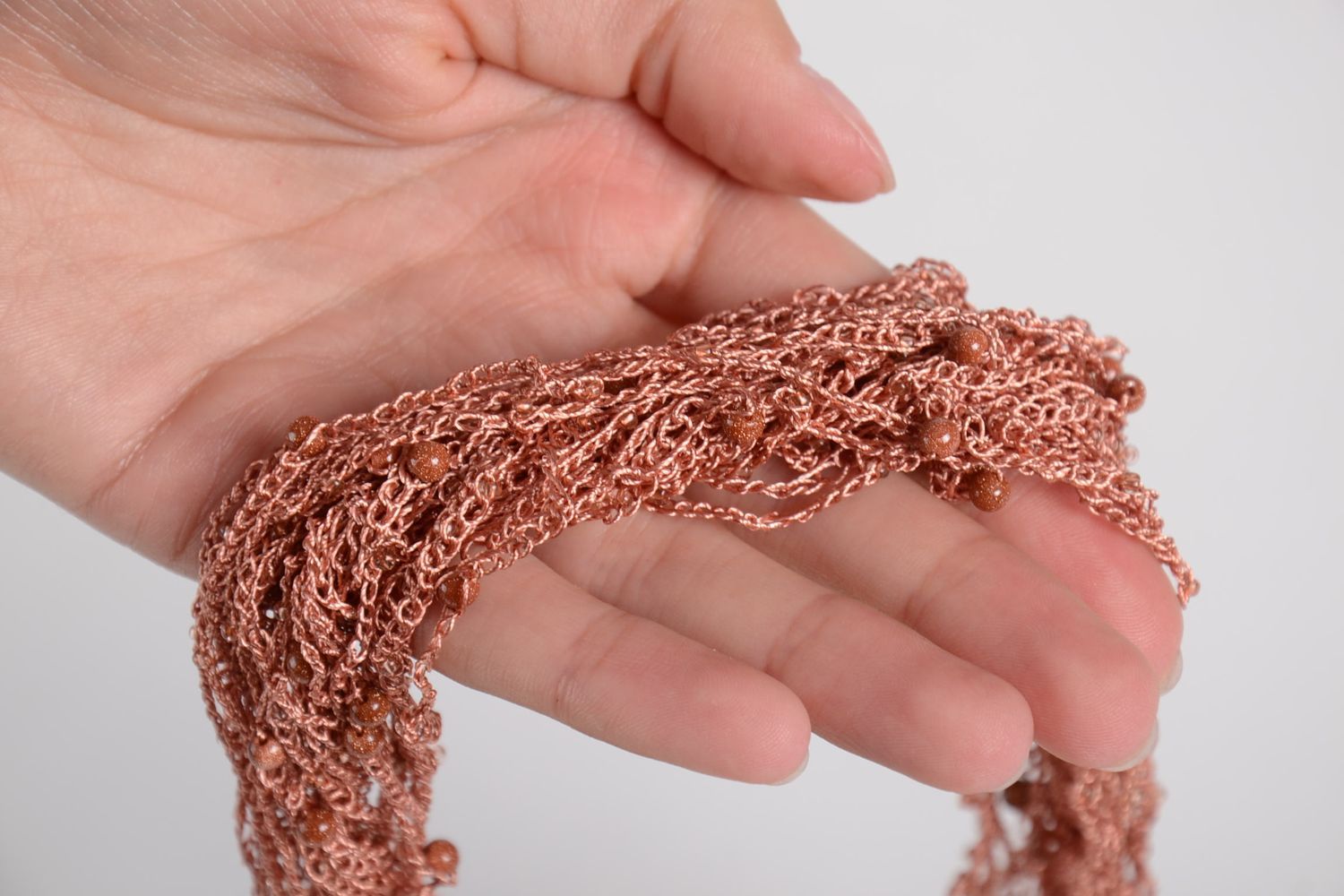 Stylish handmade necklace beautiful crochet necklace textile jewelry designs photo 4