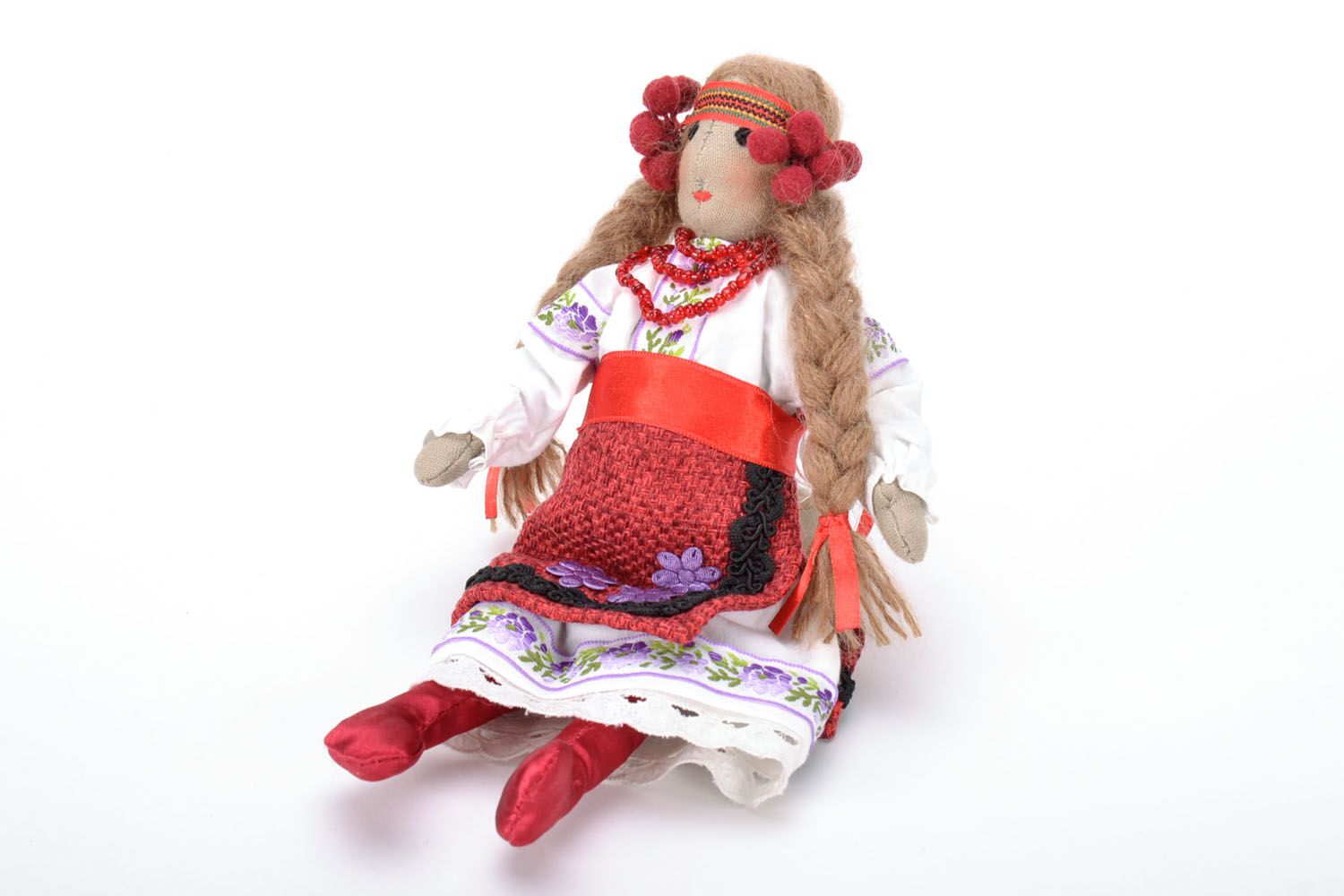 Ethnic doll made of natural fabric photo 4