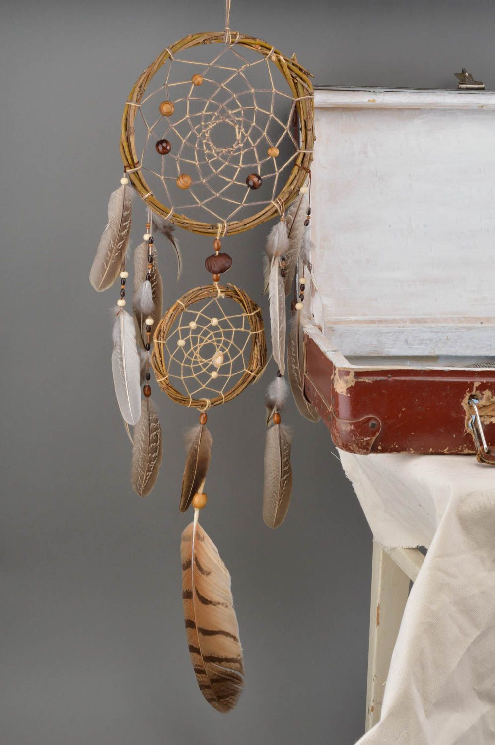 Beautiful handmade designer interior hanging Dreamcatcher Indian amulet photo 1