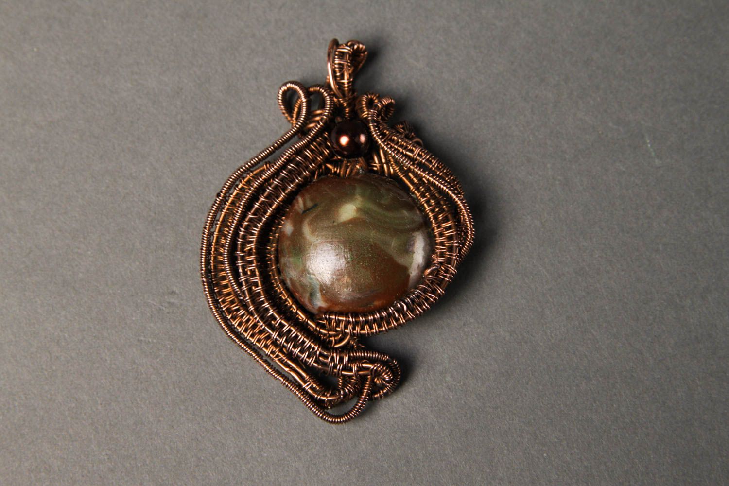 Beautiful handmade copper pendant wire wrap pendant necklace gifts for her photo 2