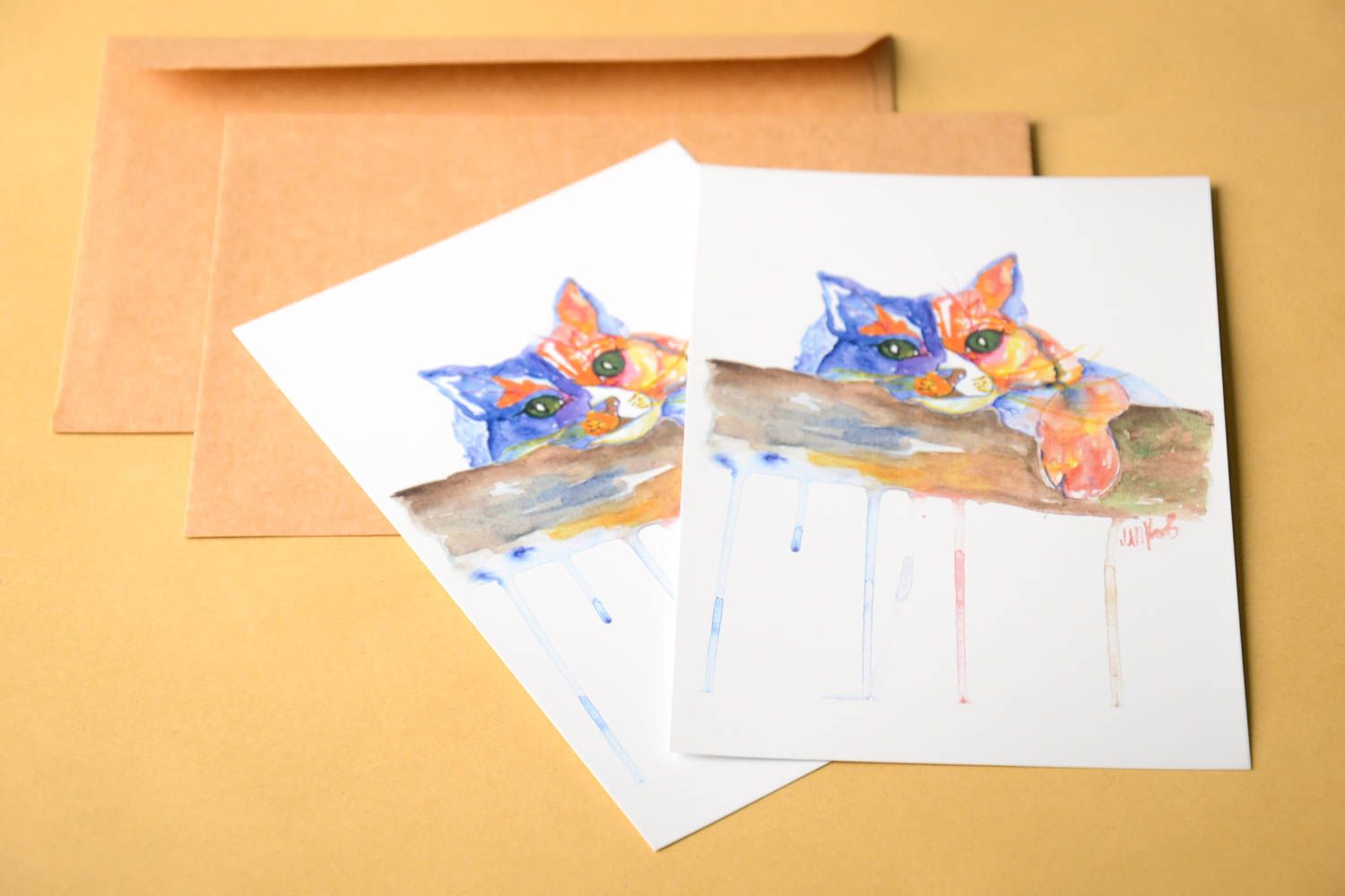 Tarjetas postales artesanales decoradas artículos de decoración regalo original foto 1