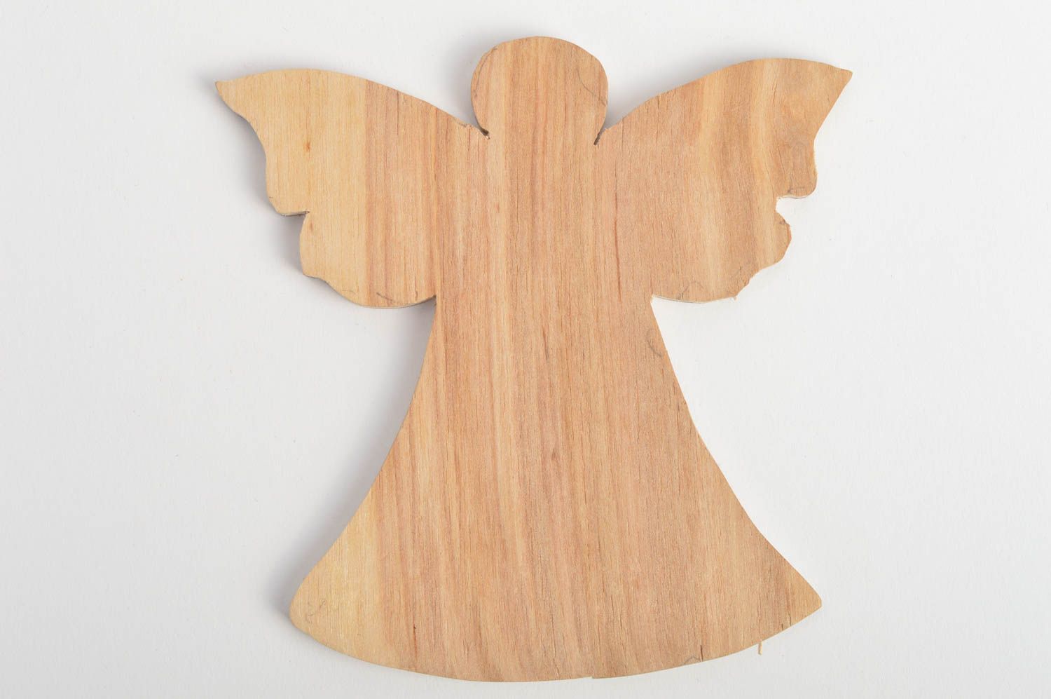 Handmade small plywood craft blank for painting or decoupage figurine of angle  photo 2