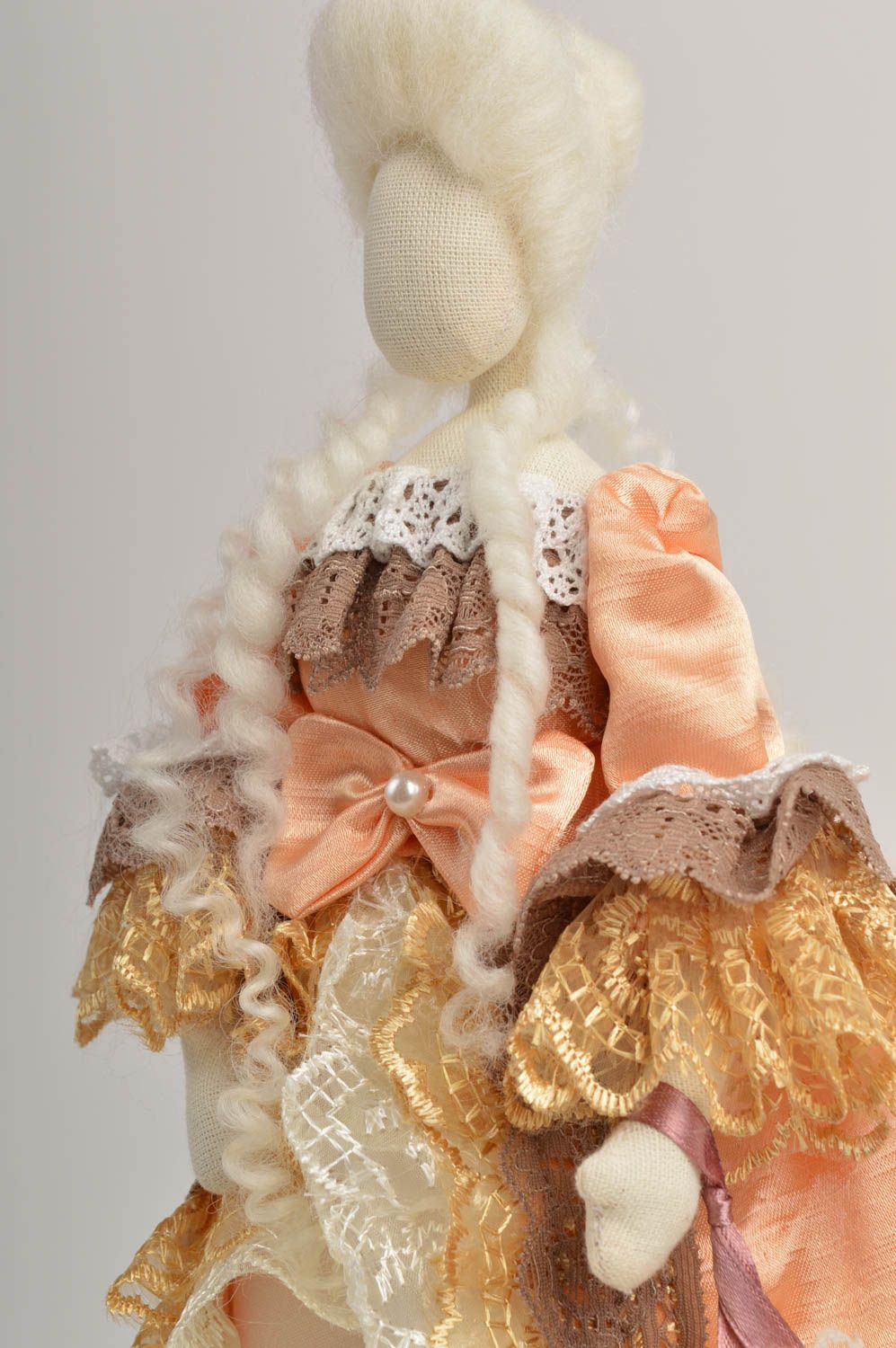 Stylish handmade rag doll collectible dolls nursery design decorative use only photo 5