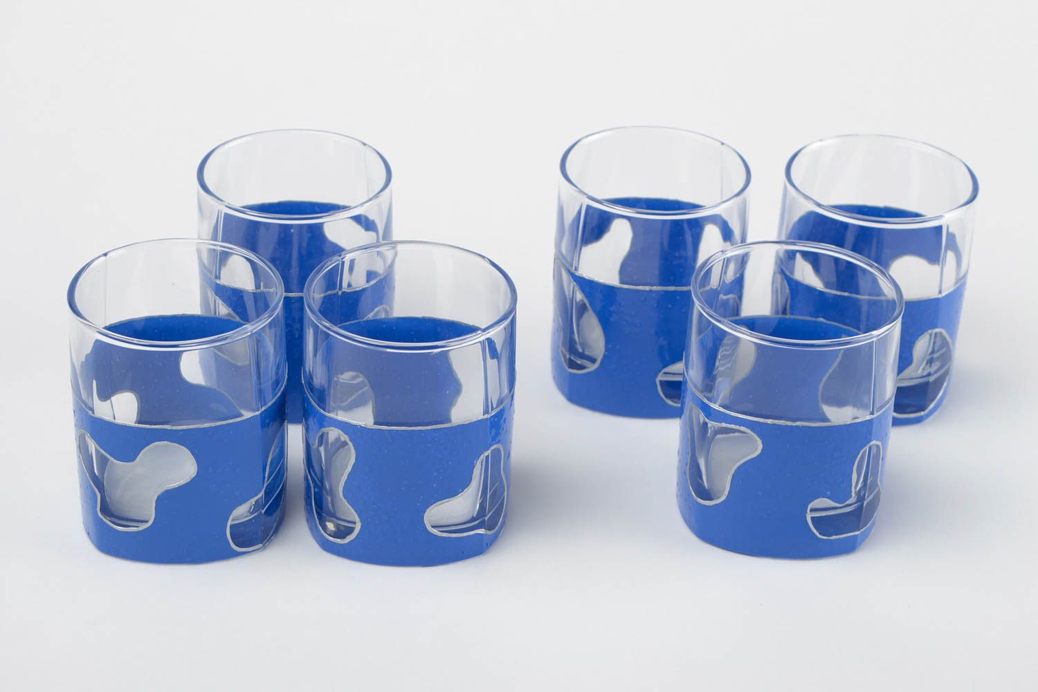 Designer set of bar shot glasses handmade decorated glassware ideas for bar photo 3