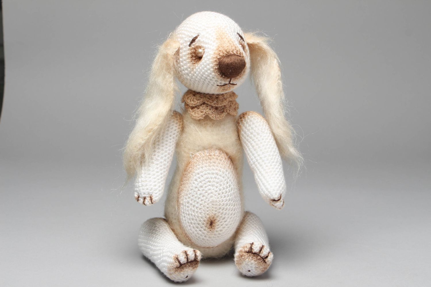 Soft crochet toy Sad Hare photo 1