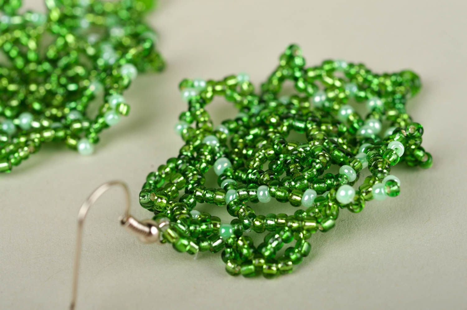 Handmade Ohrringe Designer Schmuck Accessoires für Frauen Damen Ohrringe grün foto 4