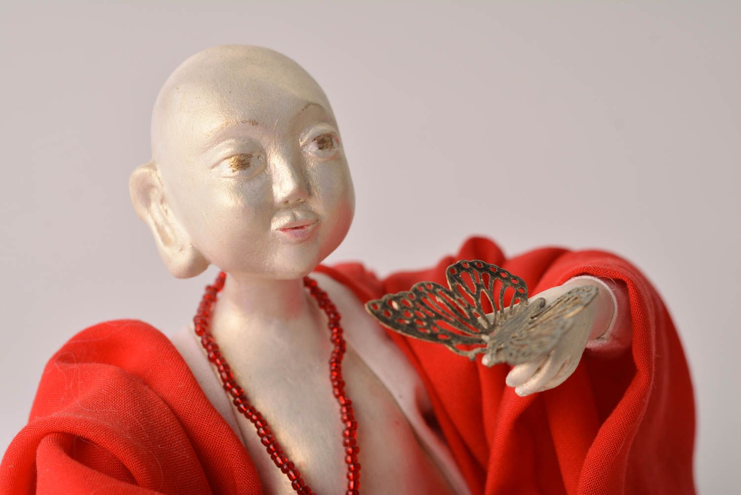 Авторская кукла игрушка ручной работы интерьерная кукла буддийский монах фото 2