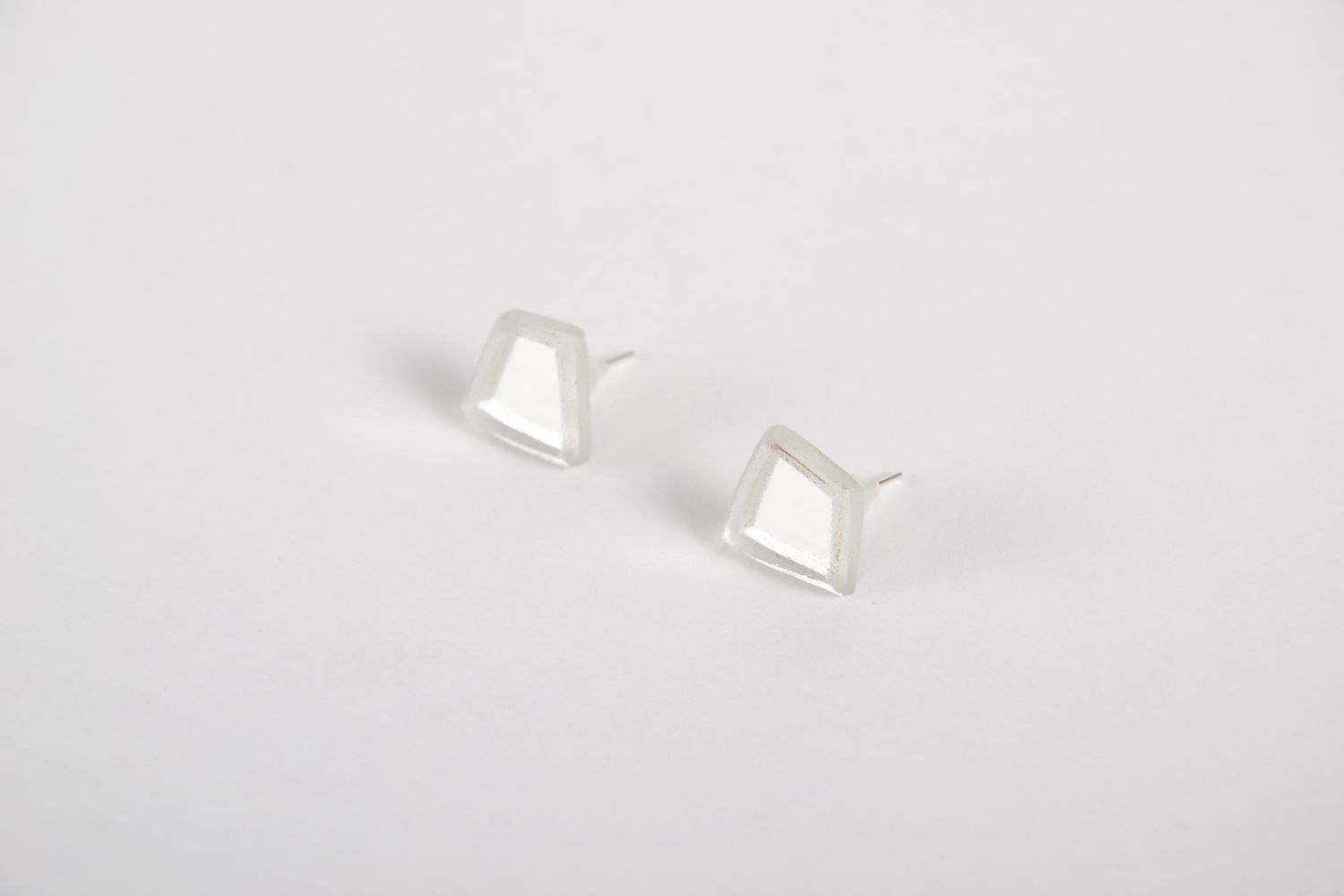 Stud earrings unusual earrings glass earrings gift for women fashion earrings photo 5