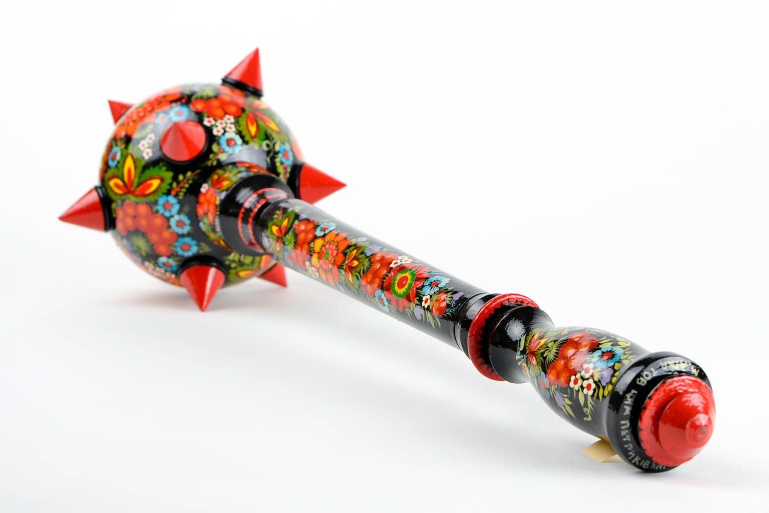 Handmade mace painted wooden mace decorative weapon decorative use only photo 5