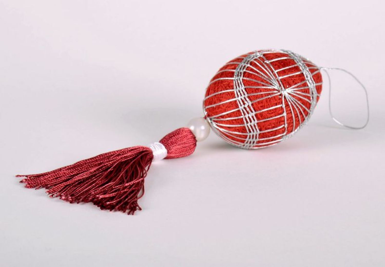 Писанка-тэмари краская елочная игрушка шар фото 3