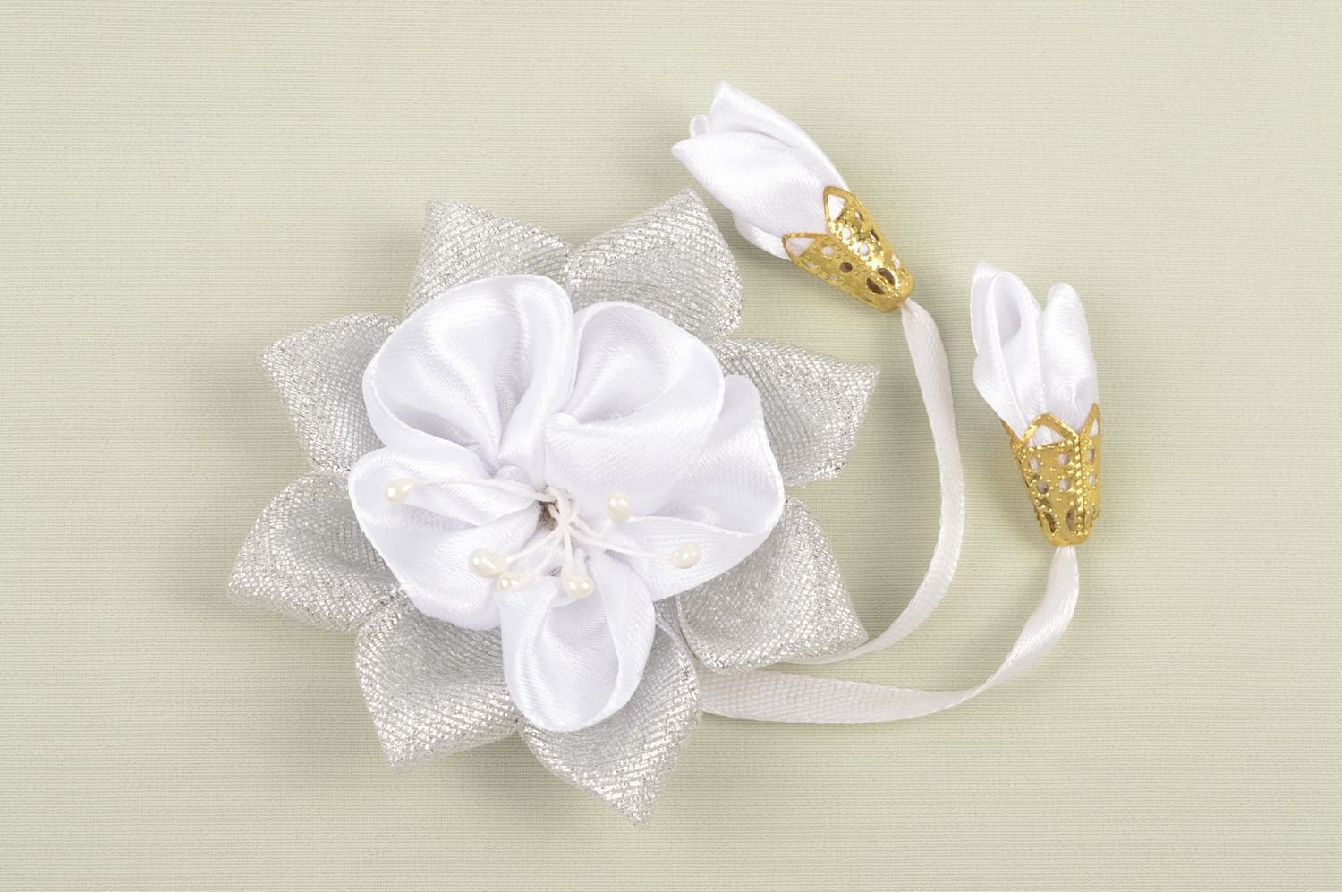 Handmade hair clip unusual hair clip with flower gift ideas designer accessory photo 1