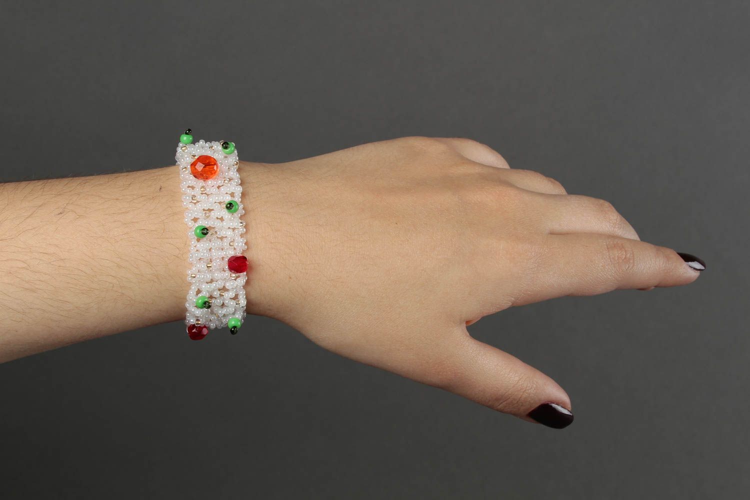 Designer seed beads bracelet handmade beaded bracelet stylish jewelry for girls photo 2