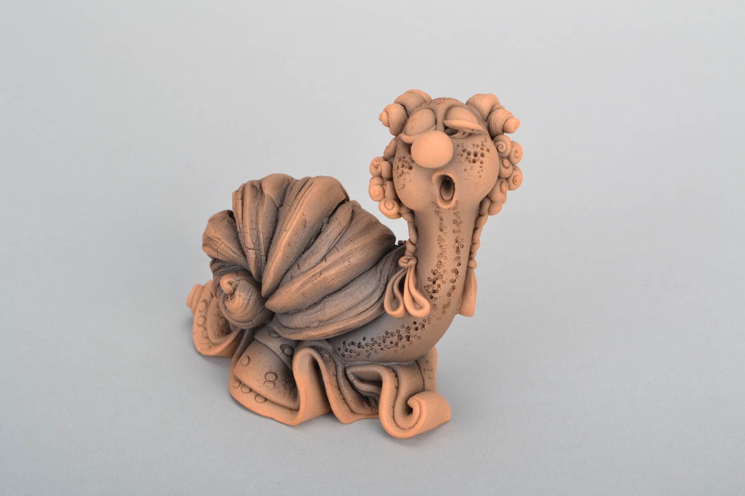 Handmade ceramic figurine Snail photo 3
