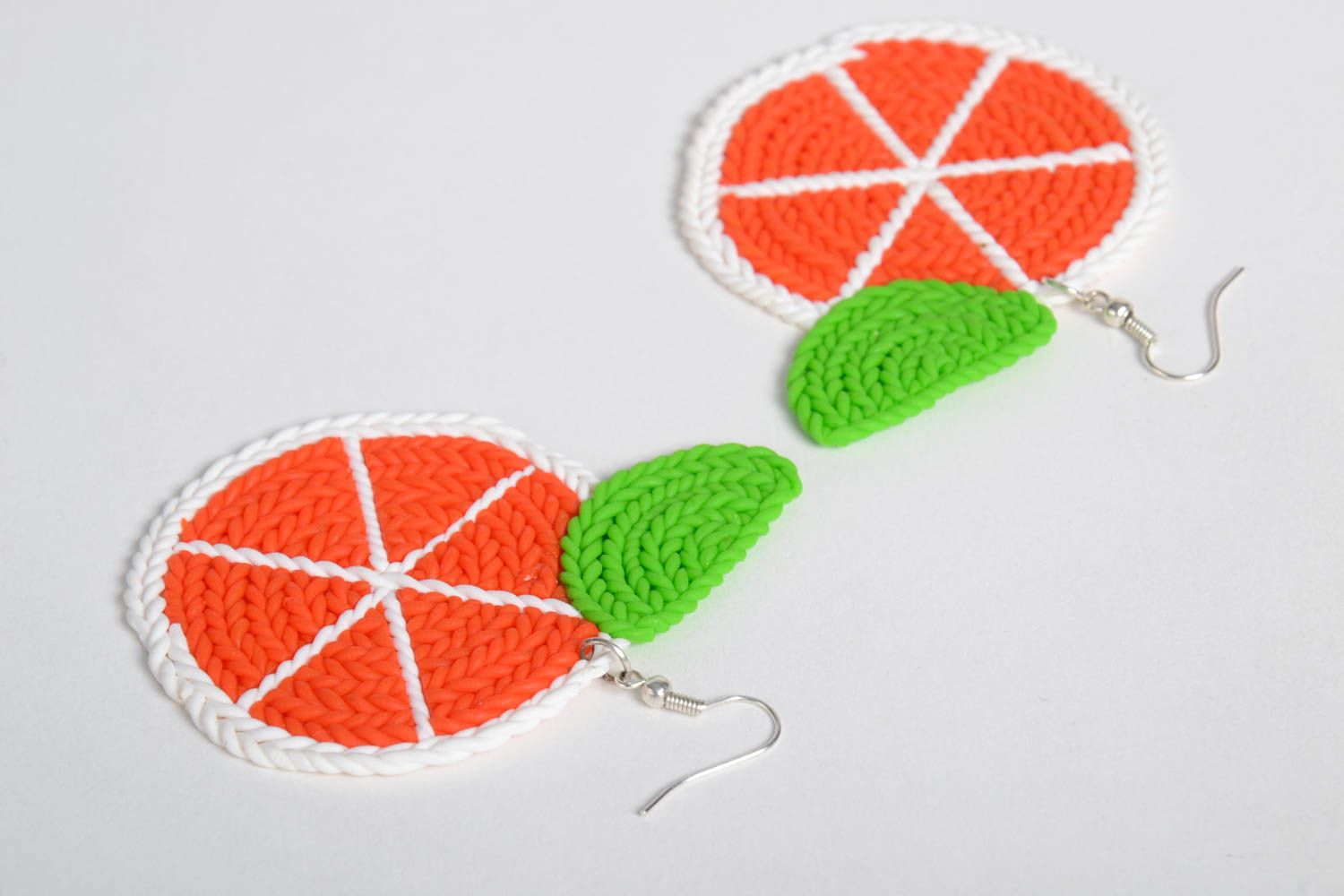 Модные серьги украшение ручной работы серьги с подвесками в виде апельсинок фото 4