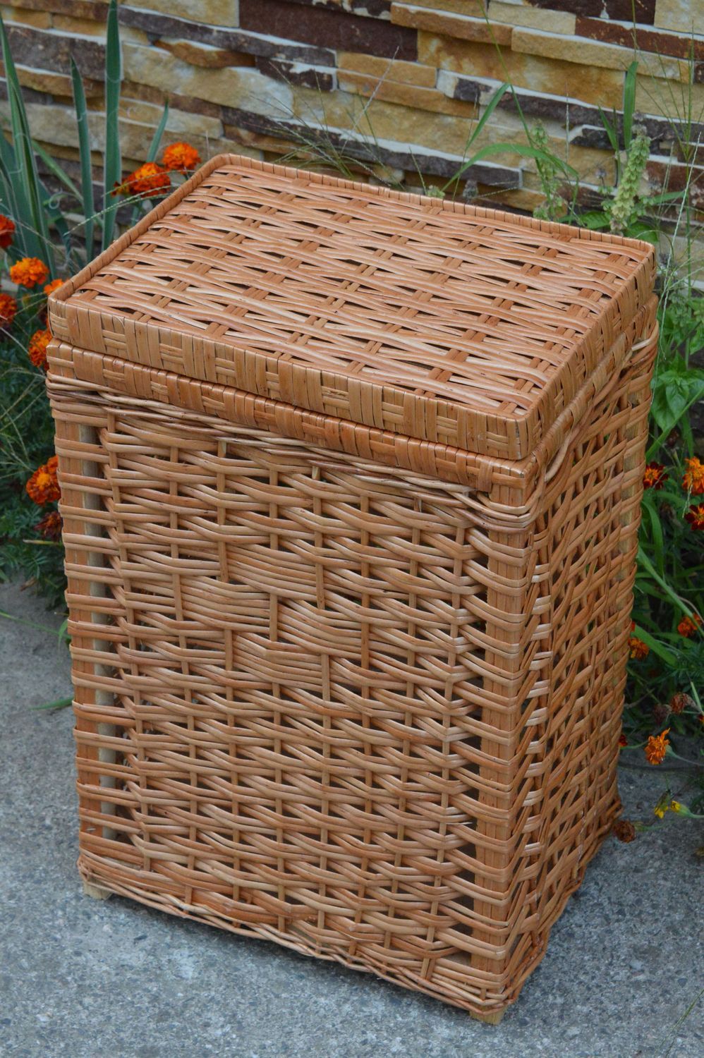 Handmade designer woven basket stylish basket for interior present for women photo 1