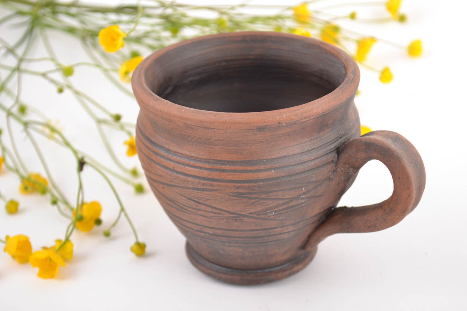 6 oz brown tea cup giftwith handle 0,51 lb photo 1