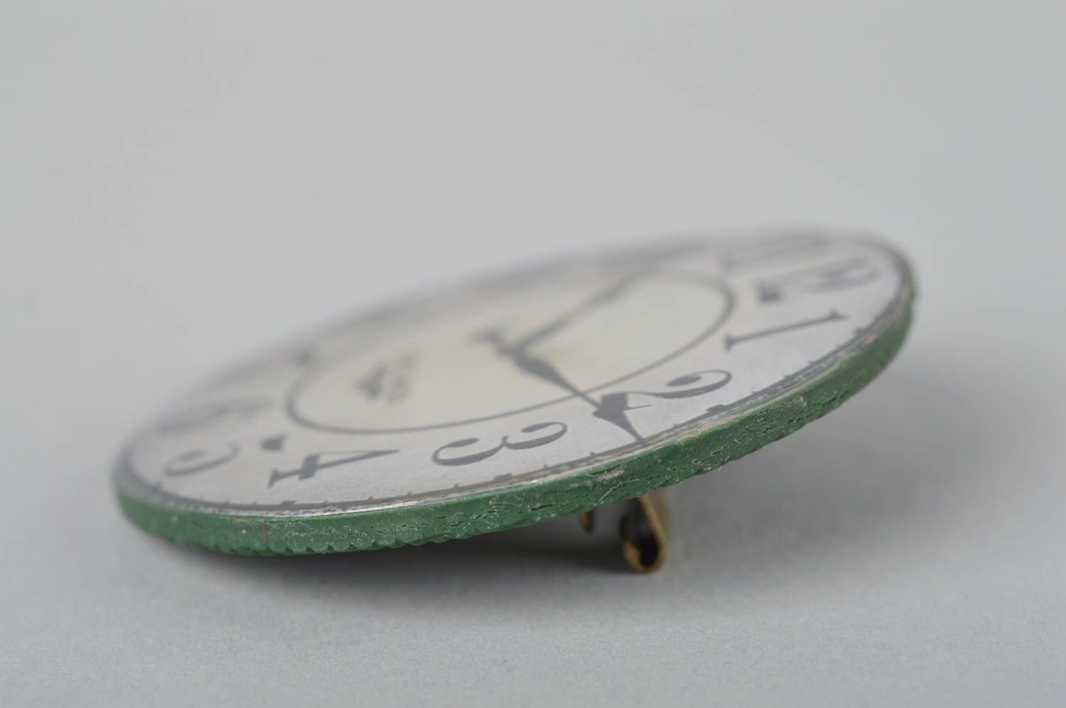 Broche hecho a mano con forma de reloj accesorio de moda regalo personalizado foto 3