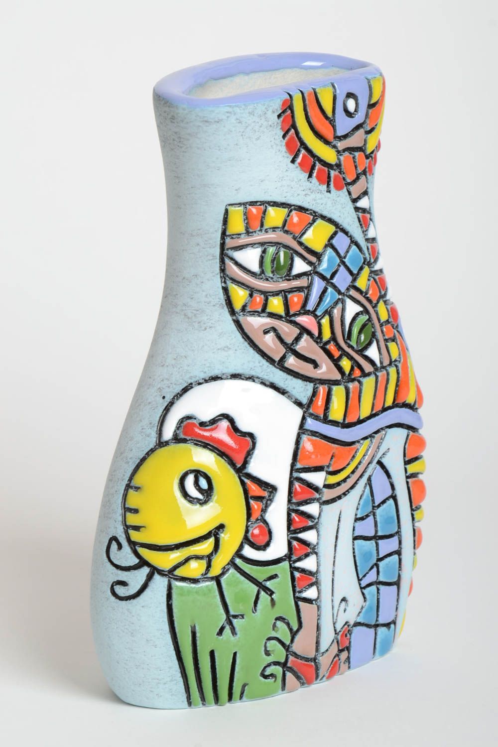 Vase original céramique Vase fait main design à motifs Cadeau pour femme photo 2