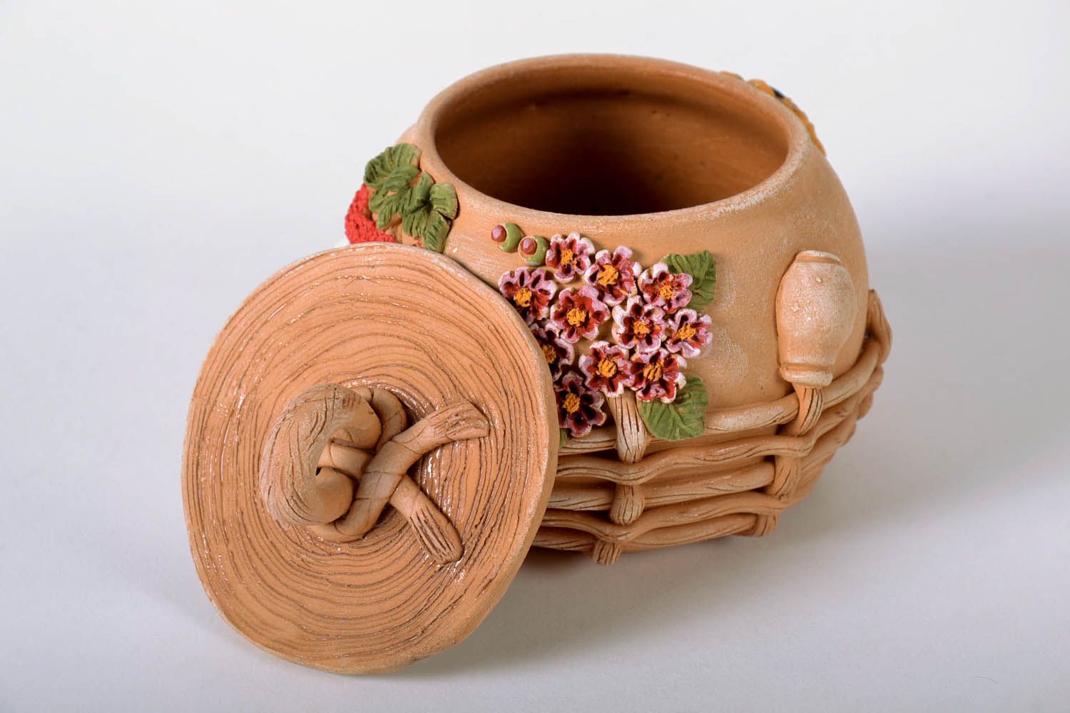 Decorative pot with lid photo 3