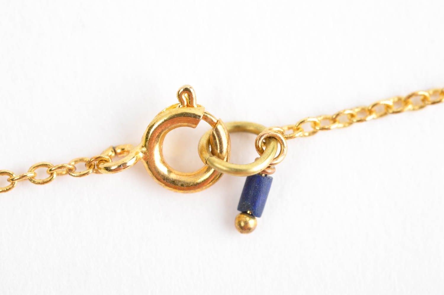Handmade pendant glass bead necklace brass accessories fashion jewelry photo 4