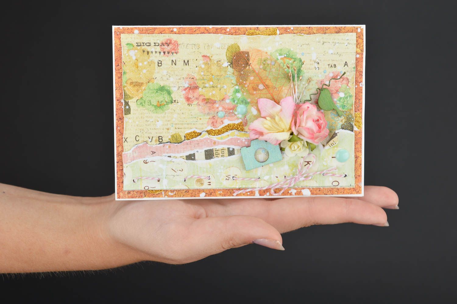 Handgemachte Karte schöne Geburtstagskarte Geschenkideen für Mädchen Gruss Karte foto 2