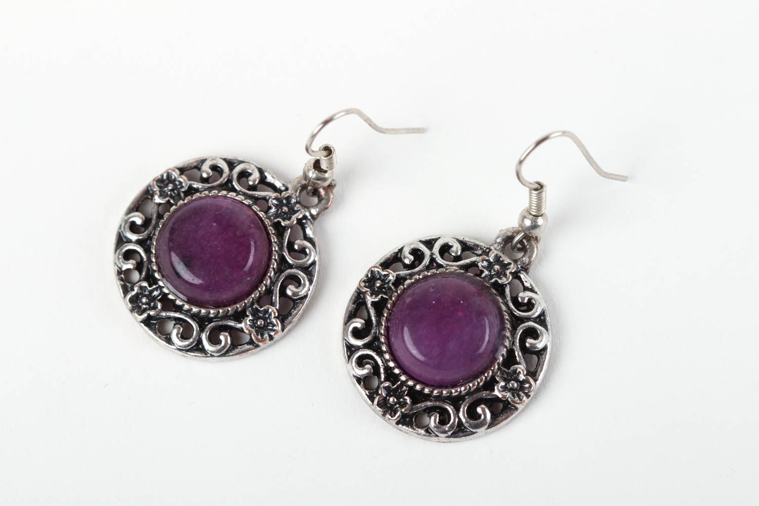 Stylish handmade beaded earrings metal earrings gemstone earrings gifts for her photo 2