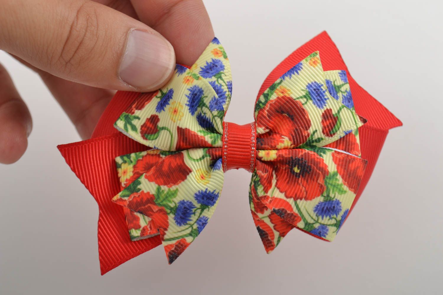 Handmade ribbon bow hair bow for girl jewelry making supplies bows for hair photo 5