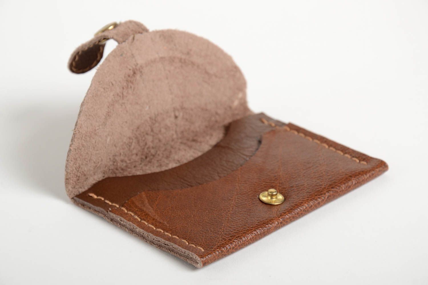 Handmade Leder Kartenetui Accessoires für Männer Halter für Visitenkarten  foto 2