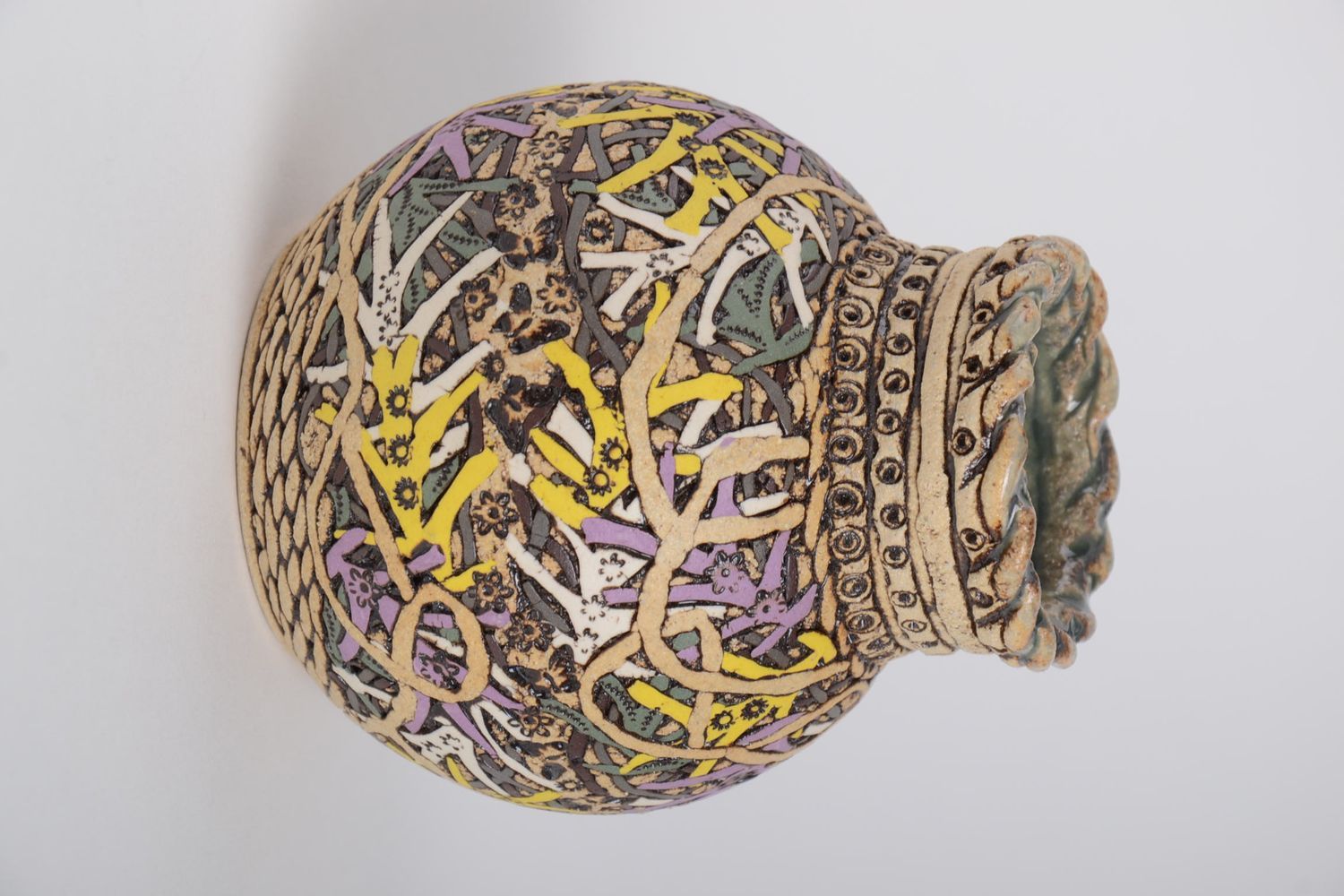 Designer Vase bunt handgemachte Keramik Haus Dekoration Geschenk für Frauen foto 5