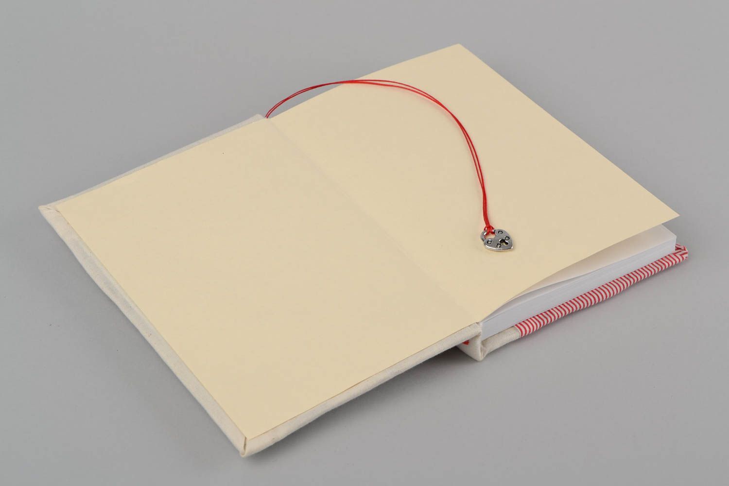 Scrapbooking Notizbuch mit Stoffeinband Herz und 360 Seiten handgemacht  foto 5