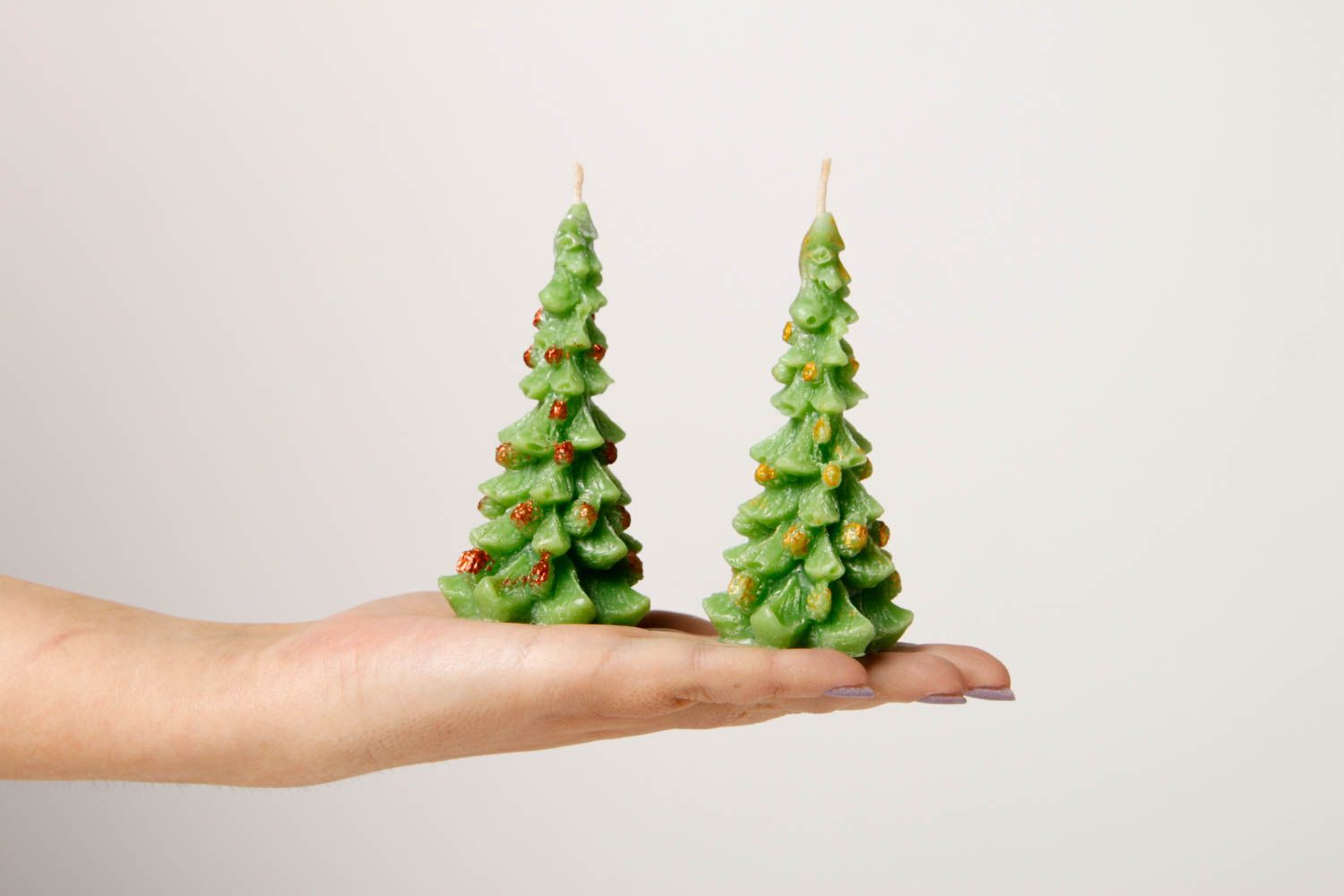 Velas hechas a mano decorativas regalos para niños decoración navideña foto 2