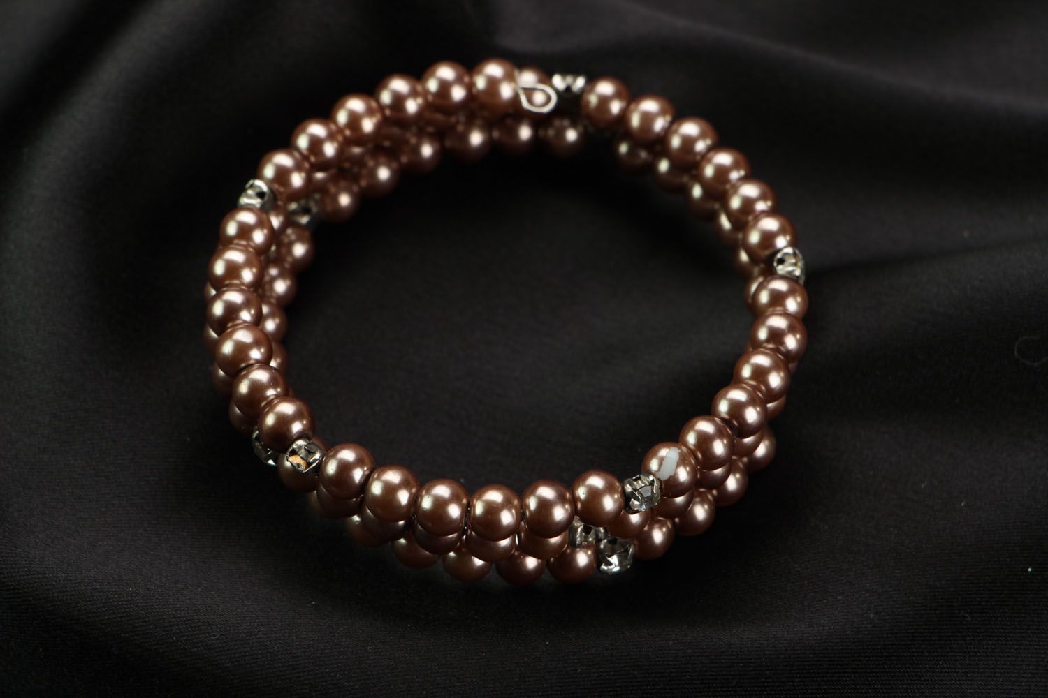 Bracelet en fausses perles fait main Spirale photo 1