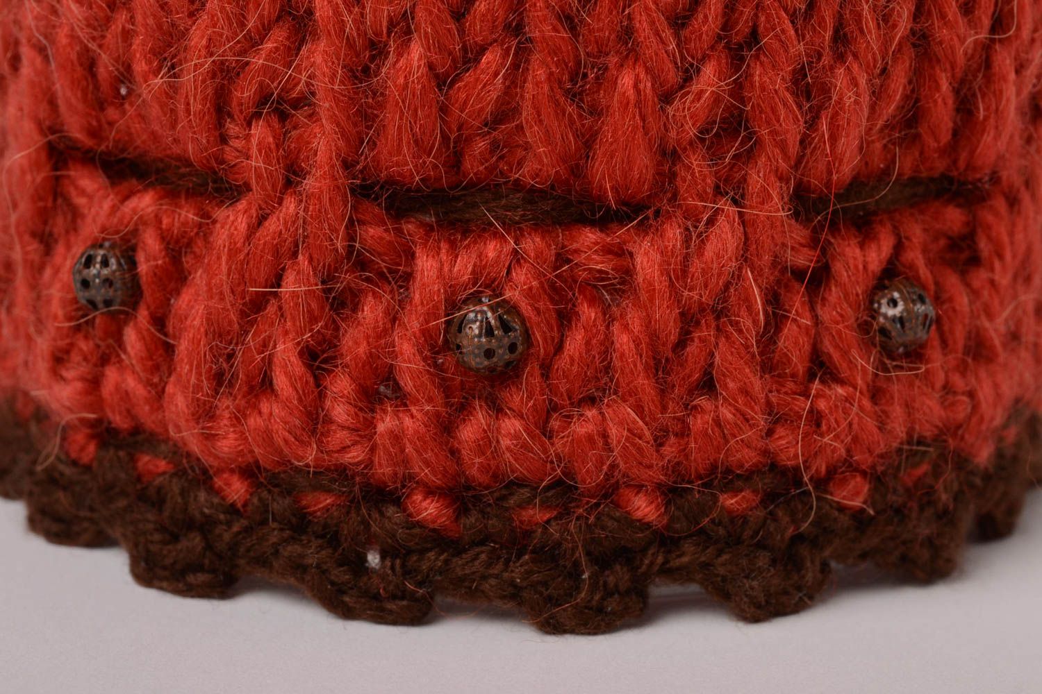 Couvre-tasse tricot fait main fils acryliques crochet Pull pour mug original photo 4