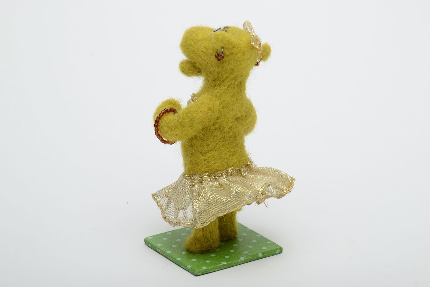Soft toy felted of wool Cow Ballerina photo 4