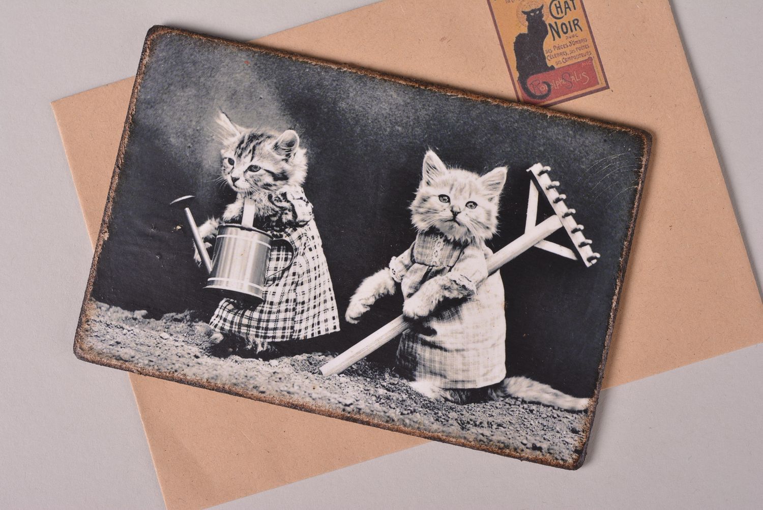 Exklusive handgeschaffene schöne Grusskarte Postkarten Holz Grußkarten Designer foto 1