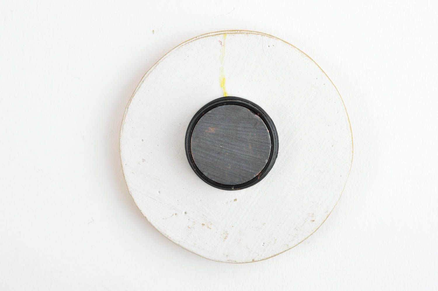 Сувенир из гипса круглый хэнд мейд магнитик на холодильник необычный подарок фото 4